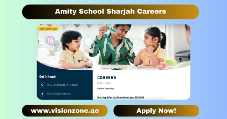 Amity School Sharjah Careers 2025 | Teaching jobs in Sharjah